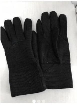 Перчатки женские замша черные