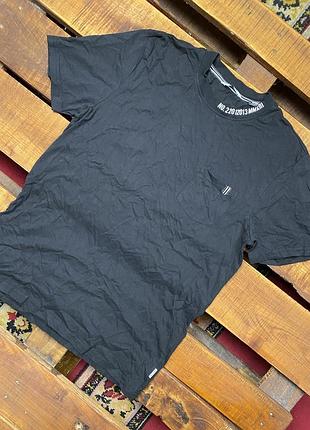 Мужская хлопковая футболка с принтом only&sons (онли и сонс мрр идеал оригинал черно-белая)