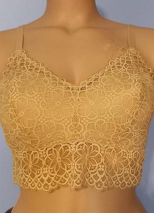 Бюстгальтер бра кружевной беж