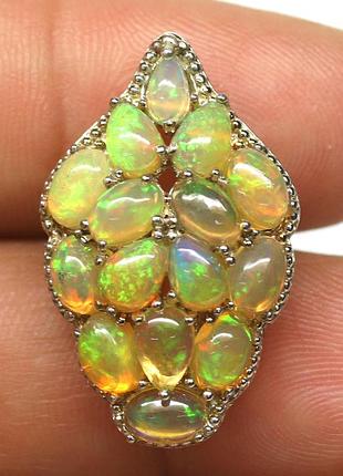 Брошка срібло 925 натуральний опал