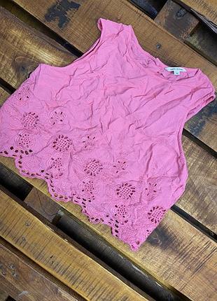 Жіноча майка з мереживом river island (ривер айленд мрр ідеал оригінал рожева)
