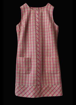 Платье без рукавов шерсть boden тёплый шерстяной зимний сарафан твидовое платье