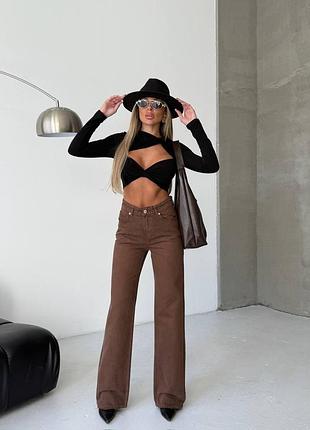 Джинси-труби шоколад