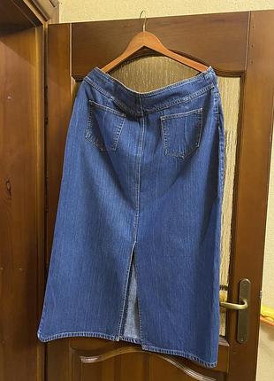 Юбка джинсовая длинная
