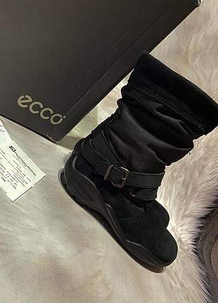 Зимние сапоги ecco,зимові чобітки екко,сапожки экко,кожаные сапоги экко,шкіряні черевики ecco