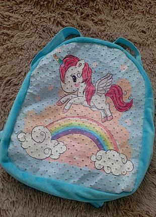 Рюкзачок с единорогом девочке