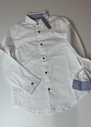 Next новая стильная эффектная белая рубашка