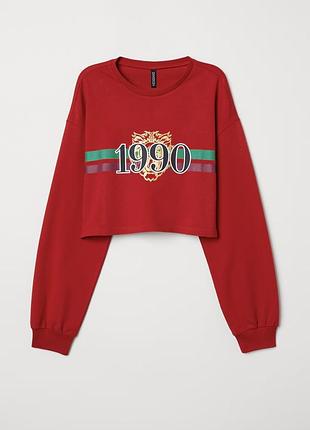 Укорочений світшот жіночий h&m, розмір s