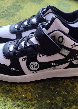 Кроссовки демисезонные унисекс девочка мальчишка на липучке, размер 36