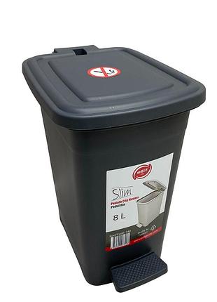 Контейнер для мусора 8 л с педалькой elif plastik 344