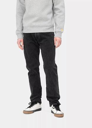 Шикарні джинси carhartt wip klondike pant jeans washed black