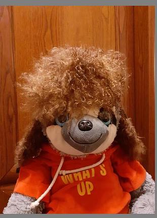 Зимняя шапка с мехом ламы вышивка