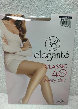 Безразмерные колготы elegantе classic everyday 40ден bronz
