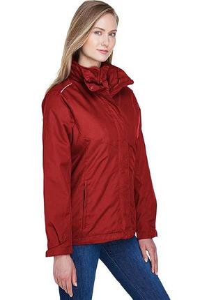 Женская деми водостойкая куртка 3-в-1 с флисовой кофтой core 365 by north end classic red