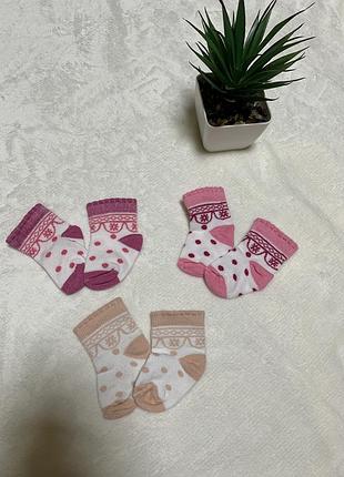 Носочки на новонароджену дівчинку