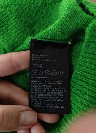 H&amp;m 💚 ярко зеленый укороченный свитер 5