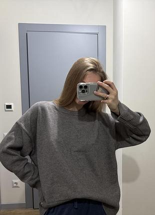 Сірий светр оверсайз 2