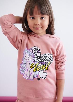 Детская кофта худи с начесом sinsay на девочку пони, р.104, 35851