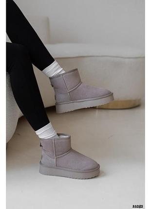 Сірі замшеві угі