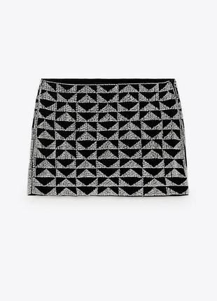 Юбка из бисера zara р.m