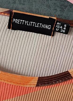 Платье мини в рубчик р.8 7