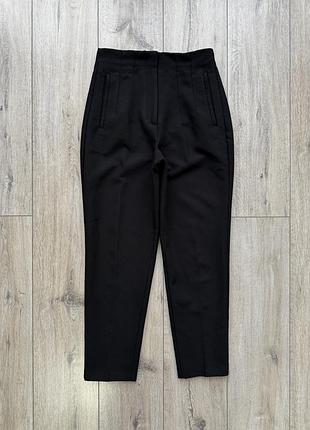 Чорні базові штани брюки від zara s розмір на високій посадці