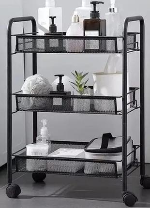 Этажерка стеллаж полки на колесиках для кухни, ванной, офиса, польша
