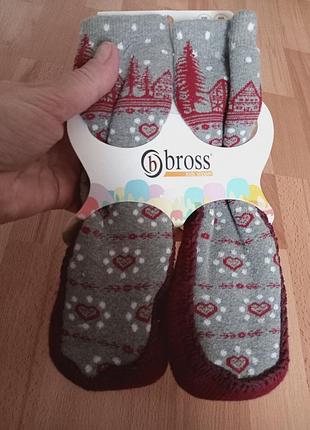 Тапочки носочки махровые тёплые домашние bross турция,р.28-29[8-10лет],новые.