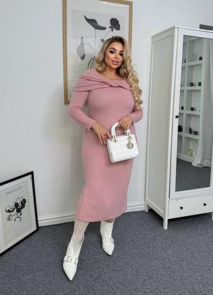 Платье миди из ангоры (50-64)