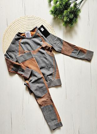 Термобелье детское 98-104см, 2-4роки, нимечья, термолосины+ термолонгслив для девочки/мальчика, зональное термобелье