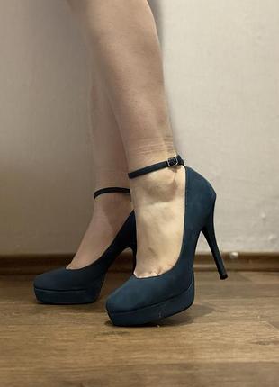 Туфлі на шпильках ізумрудні 39 розмір