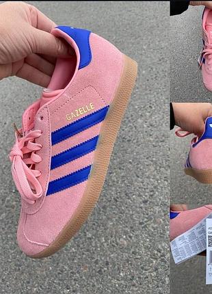 Нові трендові жіночі кросівки кеди натуральна замша і шкіра adidas gazelle