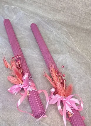 Набор крестильных свечей из вощины. крестильные свечи. свечи для  крещения