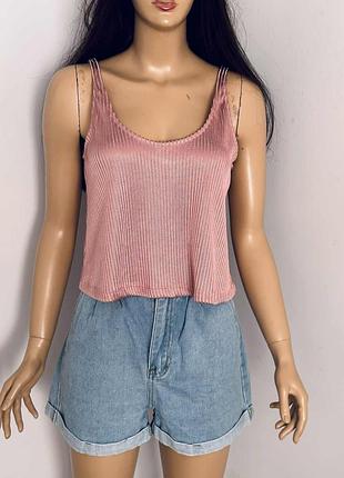 Оверсайз майка топ в рубчик