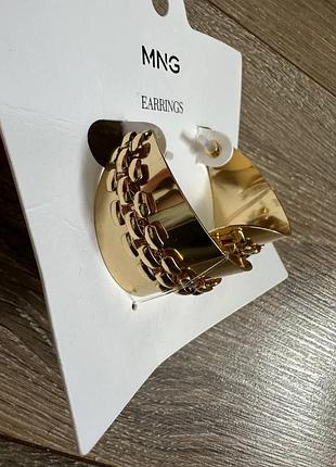 Серьги mango золотого цвета