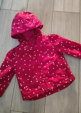 Куртка ветровка дождевик с утеплением на флисе бренда gap на возраст 18-24 мимсяцы на рост 90