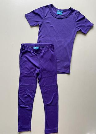 Термокостюм термокомплект футболка і лосини термо фіолетовий костюм