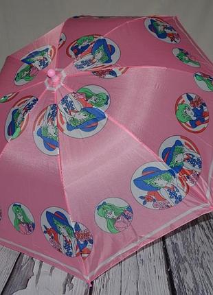 Зонт Зонт трость детский со свистком различные розовый с девочками