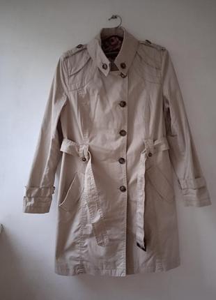 Елегантний пісочний тренч німецького бренда comma, розмір l/m