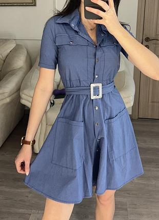 Сукня літні джинсова з карманами