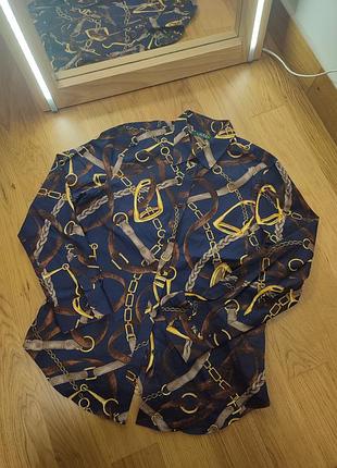 Рубашка ralph lauren оригинал в принт цепей и ремней