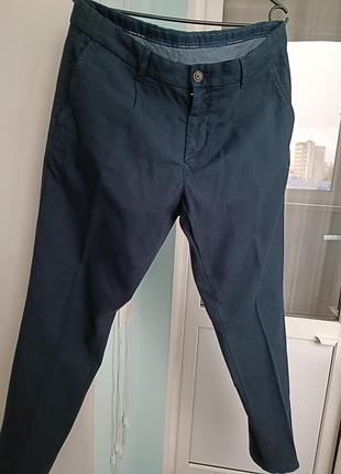 Нові чоловічі брюки бавовняні темно-синього кольору tommy hilfiger l