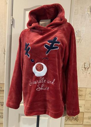 Толстовка плюшевая с капюшоном