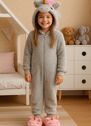 Пухнаста тепла піжама сліп р.11-12 років