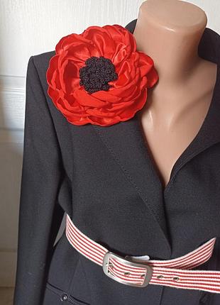 Мак квітка брошка д14см