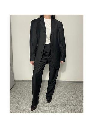 Брючний костюм в смужку вовна кашемір