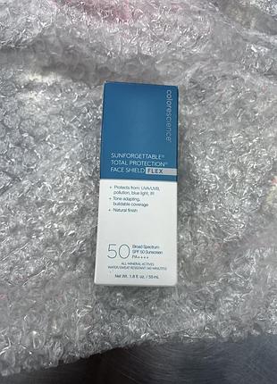 Сонцезахисний крем для обличчя colorescience sunforgettable total protection face shield glow spf 50