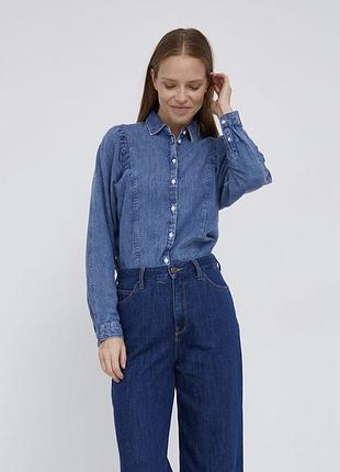 Джинсовая рубашка оверсайз lee сорочка рубаха