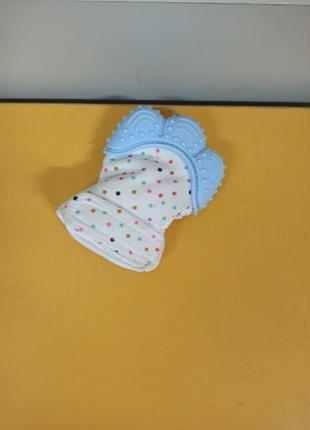 Перчатка грызунок, прорезыватель для зубов active baby голубой
