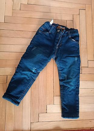 Джинсы зимние для мальчика рост 98